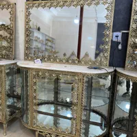 آیینه ویترین برنز باکس داردوبل گل‌آفتاب(برنز برتر)|بوفه، ویترین، کنسول|کرمانشاه, |دیوار