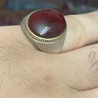 انگشتر نقره دستساز و نگین سرخ دموی یمنی|جواهرات|شیراز, نصر|دیوار