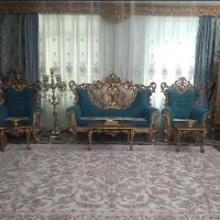 ست کامل پرده پذیرایی مناسب پنجره ۵تا۶متر|پرده، رانر، رومیزی|مشهد, تبادکان|دیوار