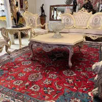 یک جفت فرش ۹ متری دستباف ساروق زمینه مسی در حد نو