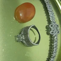 دستبند و انگشتر و نگین اصل یمنی