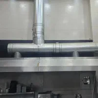 هود استیل صنعتی ومقداری لوله اسپیرال