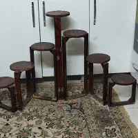 استند گلدان چوبی۷طبقه،پایه گلدان