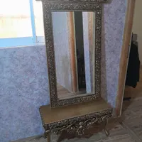 ایینه کنسول ی ماه بیشتر استفاده نشده است|بوفه، ویترین، کنسول|گرگان, |دیوار