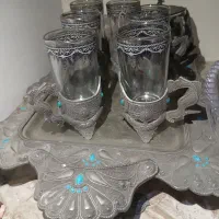 سینی و استکان سیلور