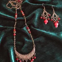 گردنبند و گوشواره یلدا|بدلیجات|یزد, |دیوار