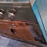 گاز ۵ شعله تمام استیل شعله ها سالم و قوی