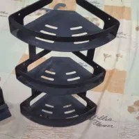 شلف جا شامپویی 3طبقه وجا دستمال مدل لوگاس