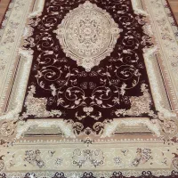 ۲ عدد فرش ماشینی قرمز مرینوس ۶ متری