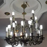 لوستر ۲۴ شعله تمام برنز