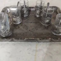 سینی نقره و کاپهاش