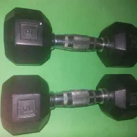 دمبل ۵ کیلو هشت ضلعی صفحه فرمانی ۱۰ کیلویی رکورد