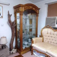 بوفه سلطنتی بسیار نو - آینه دار و چوب راش اعلا|بوفه، ویترین، کنسول|رشت, لاکان شهر|دیوار