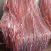 پرده حریر راه راه در حد نو|پرده، رانر، رومیزی|شیراز, زرگری|دیوار