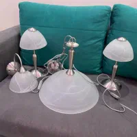 ست کامل لوستر دیوار کوب آباژور برند Eglo ایتالیا