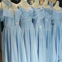 لباس مجلسی های رنگ آسمانی
