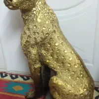 مجسمه یوزپلنگ ورق طلا