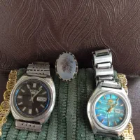 دو عدد ساعت قدیمی اورینت شیرخورشید1350وسکو