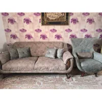 فروش فوری مبل چستر ومیزتلفن رومبلی مخمل مدل مالزی