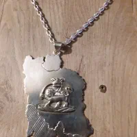 *پلاک و زنجیر نقشه ایران نقره *|جواهرات|شیراز, شهرک سراج|دیوار