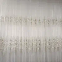 دو عدد پرده توری ترک دوخت پلیسه