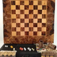 شطرنج تخته نرد ریشه چوب گردو کادویی مهره کیف تاس|اسباب‌بازی بچه|تهران, تهرانپارس جنوبی|دیوار