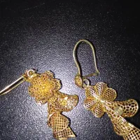 گوشواره نقره آبکاری طلا