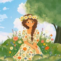 کارت پستال دخترانه