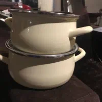 ست قابلمه لعابی درب دار