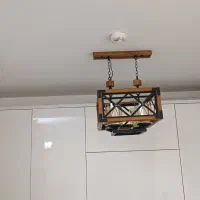 لوستر چوب و فلز|لوستر و چراغ آویز|قدس, شهر‌قدس|دیوار