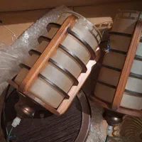 لوستر دوشاخه چوبی|لوستر و چراغ آویز|اراک, |دیوار