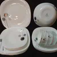 سرویس آرکوپال طرح قاصدک ۲۶ پارچه و دیس عسلی فرانسه