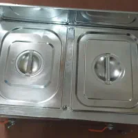 سرخ کن دو لگن استیل پایه دار