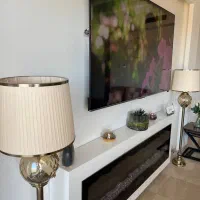 فروش یک جفت آباژورجدیدویک ساعت دکدراتیو|چراغ خواب و آباژور|لواسان, |دیوار