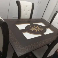 میزناهارخوری ۴نفره باشیشه ضخیم