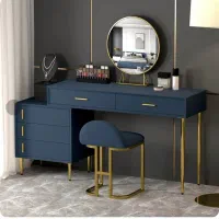 میز آرایش و پاف میز میکاپ سرویس چوب  تخت خواب مدرن