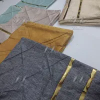 روبالشی نوار طلایی مخمل کالیفرنیا ( دورو ) / عمده|رختخواب، بالش، پتو|قم, چهل درخت|دیوار