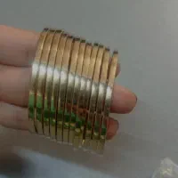 النگو طلا آینه ای ۲ عدد سایز ۳