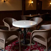 صندلی پلاستیکی فایبر حصیری باغ ویلایی