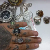 انگشتر نقره و ساعت مچی برند اصلی