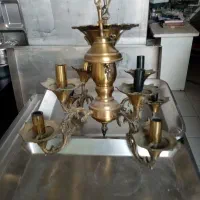 لوستر برنجی 4شاخه 8شعله