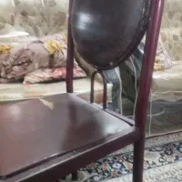 صندلی تک با چهار پایه چوبی
