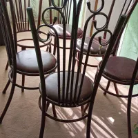 غذا خوری6 نفره فلزی|میز و صندلی غذاخوری|شیروان (خراسان), |دیوار