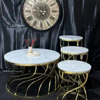 جلو مبلی فلزی جلومبلی استیل طلایی و نقره ای میزمبل