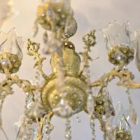 لوستر برنز اصل ۱۰ لامپ|لوستر و چراغ آویز|خوی, |دیوار