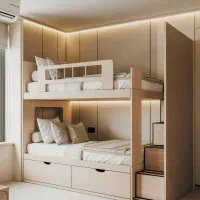 طراحی و ساخت انواع تخت دوطبقه نوجوان|تخت و سرویس خواب|کرمانشاه, |دیوار