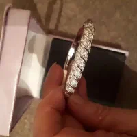 انگشتر جواهر نما نقره ۹۲۵با ابکاری طلا|جواهرات|تهران, صادقیه|دیوار