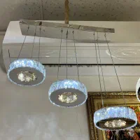 لوستر آویز سه تایی smd کریستالی