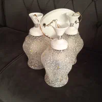 لوستر سه شاخه سفید|لوستر و چراغ آویز|الوند, |دیوار