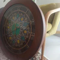 ساعت دیواری چوبی کیتا مدل رویال طرح ترمه